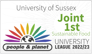 Ƶ came joint first in Sustainable Food on the 2022/23 People and Planet University League.
